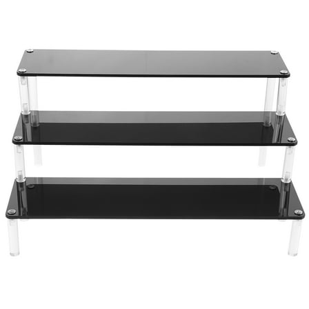 LOLIPPYY Acrylic Display Organizer Shelf in Black, 1 Set - Stylish and Storage Solution