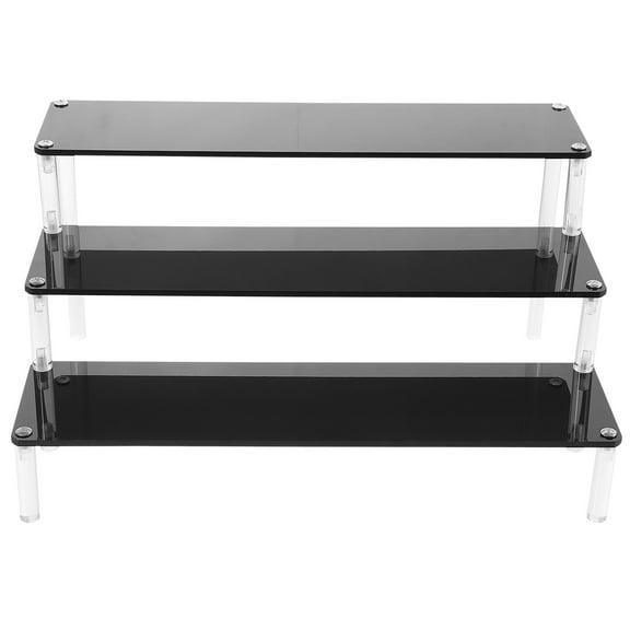 LOLIPPYY Acrylic Display Organizer Shelf in Black, 1 Set - Stylish and Storage Solution