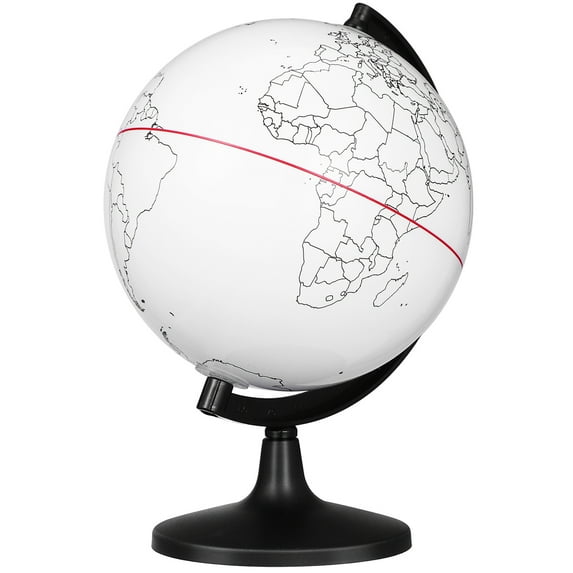 Mersess Desktop Blank Globe for Coloring, Erasable Unpainted Globe Decoration, Creative Globe Prop for Home or Office