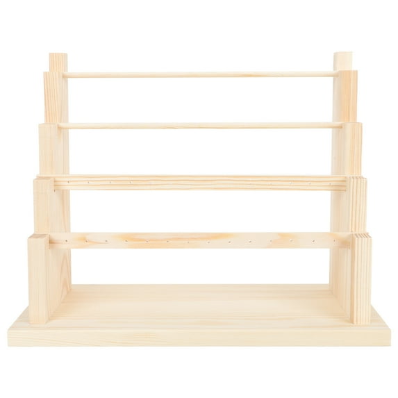 LOLIPPYY Multi-Layer Design Jewelry Display Rack Khaki Wood 1Set
