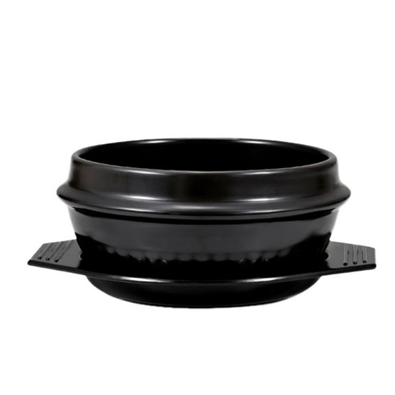 LOLIPPYY Black Ceramic Clay Cooking Pot Casserole 1 Piece Ideal for Home Cooking Use