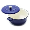 thumbnail image 1 of Merten & Storck 7QT Dutch Oven with Lid, Lightweight Enameled Iron, Oven Safe, Metal Utensil Safe, Navy, 1 of 9