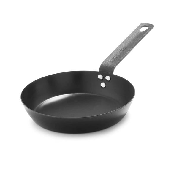 Merten & Storck Pre-Seasoned Carbon Steel Black Frying Pan, 8-inch