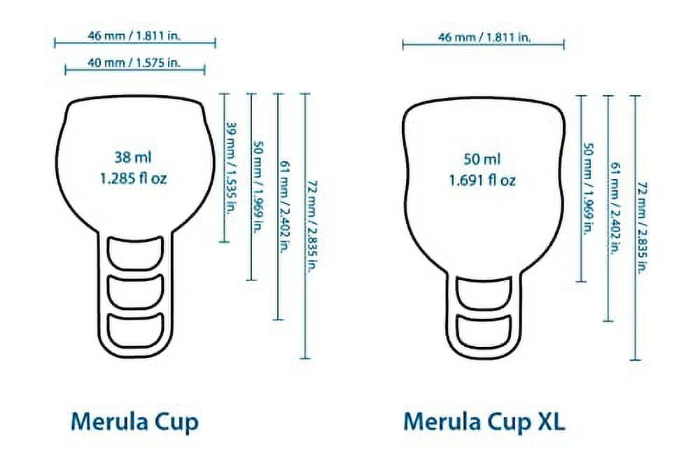 Merula Cup Midnight One Size Menstrual Cup from Medical Grade Silicon