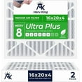 thumbnail image 1 of MervKing 16x20x4 Air Filter | MERV 8 | MPR 600-700 Ultra Plus | 2-Pack | Pleated HVAC AC Furnace Replacement Air Filters | Actual Size: 15.88" x 19.88" x 4.31", 1 of 6