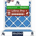 thumbnail image 1 of MervKing 20x20x2 Air Filter | MERV 11 | MPR 1000-1200 Ultra Pro | 8-Pack | Pleated HVAC AC Furnace Replacement Air Filters | Actual Size: 19.7" x 19.7" x 1.75", 1 of 7