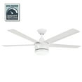 thumbnail image 1 of Merwry 52 in. Intergrated LED Matte White Ceiling Fan With Light And Remote Control, 1 of 1