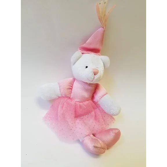 Mery Meyer 3 Mini Pink White Teddy Bear In Birthday Clothes & Hat Plush Soft Stuffed Animal Doll Vintage