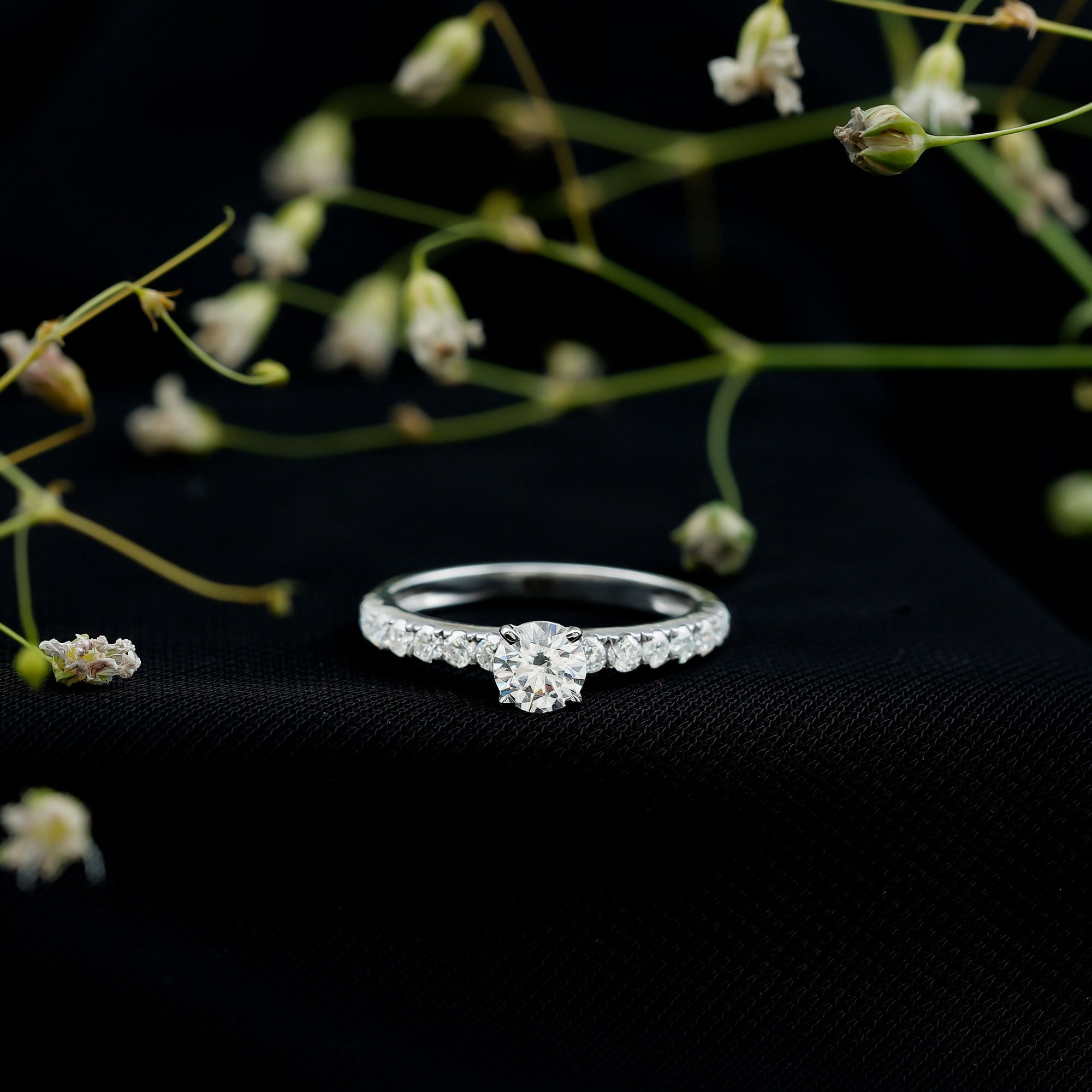 Meryn Jewel 1.3 Ct Round Cut Lab-Created Simulated Diamond Solitaire ...