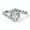 thumbnail image 1 of Meryn Jewel 1.37 Ct Oval Cut Lab Created Diamond Engagement Ring - 14K White Gold Plated Women's Ring - Perfect Prong Set Solitaire Bridal Ring - Proposal & Wedding Gift - Classic Diamond Jewelry, 1 of 8