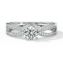 Meryn Jewel 1.5 Ct Lab Created Diamond Engagement Ring - Stunning Round Cut in 14K White Gold Plated Ring - Women's Wedding Ring - Perfect for Proposals, Anniversaries, and Birthday Celebrations