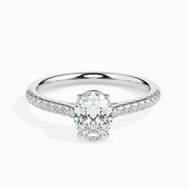 Meryn Jewel 1.57 Ct Oval Cut Lab Created Diamond Ring for Her - Women's Solitaire with Accents - 14K White Gold Plated Engagement Ring - Perfect Gift for Weddings, Anniversaries, and Special Moments