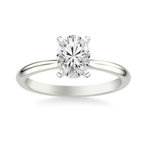 Meryn Jewel 1.57 Ct Oval Cut Lab Created Diamond Wedding Engagement Ring - 14K White Gold Plated Ring - Women's Solitaire Diamond Jewelry - Perfect for Celebrating Love - Wedding Jewelry Rings