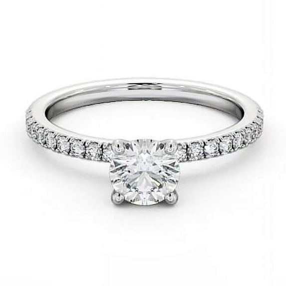 Meryn Jewel 1.7 Ct Lab Round Cut Diamond Rings - 14K White Gold Plated Engagement Bands - Diamond Rings On Clearance Sale - Wedding Jewelry for Her