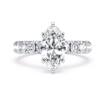Meryn Jewel 1.7 Ct Marquise Cut Lab Created Diamond Ring - Hidden Halo Design Engagement Ring for Women - 14K White Gold Over Ring - Stunning Proposal Ring - A Gift She Will Treasure Forever