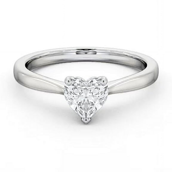 Meryn Jewel 1.8 Ct Heart Shaped Diamond Rings - 14K White Gold Plated Jewelry - Halo Stacking Engagement Ring - Heart Proposal Ring - Solitaire Wedding Ring for Women's