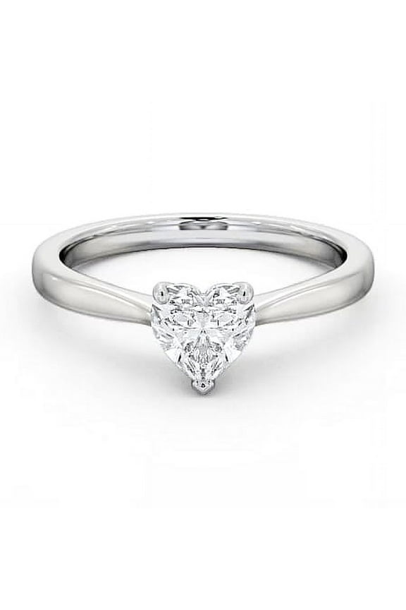 1.8 Ct Heart Shaped Diamond Rings - 14K White Gold Plated Jewelry - Halo Stacking Engagement Ring - Heart Proposal Ring - Solitaire Wedding Ring for Women's