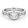 thumbnail image 1 of Meryn Jewel 14K Gold Over Wedding Rings for Gift - 2 Ct Round Cut Lab Created Diamond Ring - Ornate Milgrain Rings for Women's - Beautiful Engagement Wedding Prong Ring for Women's, 1 of 3