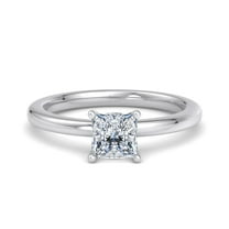 Meryn Jewel 14K White Gold Plated 1.57 Ct Lab Created Diamond Engagement Rings - Stunning Princess Cut Rings for Women's - Ideal Proposal Gifts - Celebrate Love with Exquisite Jewelry for Her