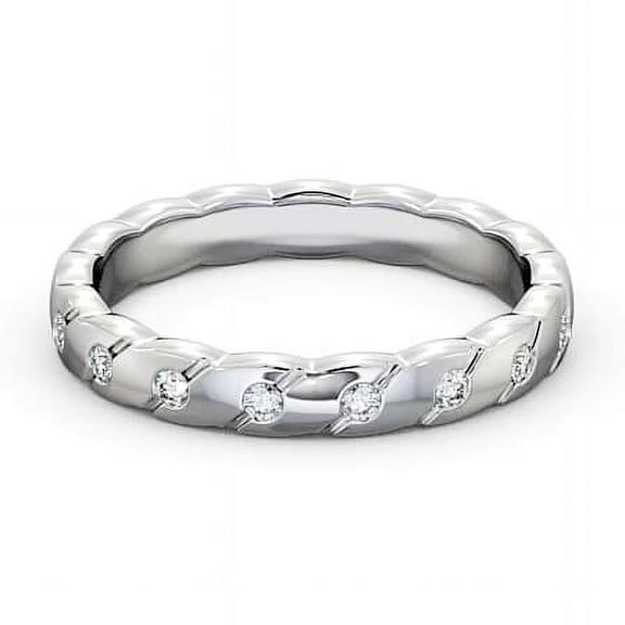 Meryn Jewel 14K White Gold Plated Diamond Ring - 0.7 Ct VVS1/D Round Cut Simulated Lab Diamond Ring - Petite Engagement Wedding Diamond Rings for Women's - Elegant Party Wear Ring