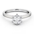 thumbnail image 1 of Meryn Jewel 14K White Gold Plated Solitaire Wedding Gift for Women's - Brilliant 1.8 Ct Round Cut Diamond Rings - 6 Prong Anniversary Diamond Rings for Women - Elegant Office Wear Jewelry, 1 of 3
