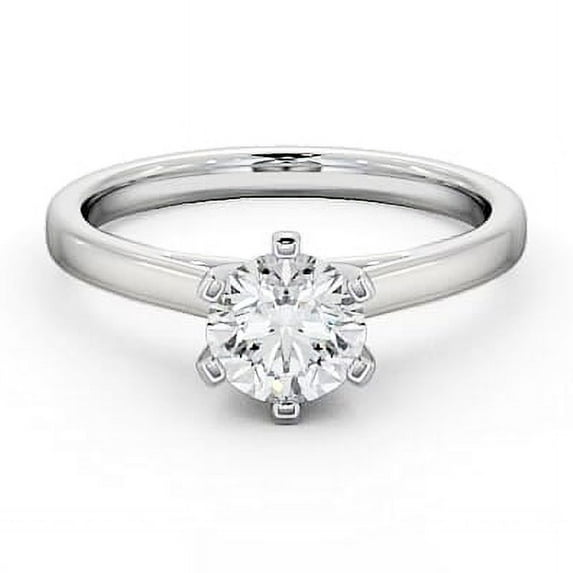 Meryn Jewel 14K White Gold Plated Solitaire Wedding Gift for Women's - Brilliant 1.8 Ct Round Cut Diamond Rings - 6 Prong Anniversary Diamond Rings for Women - Elegant Office Wear Jewelry