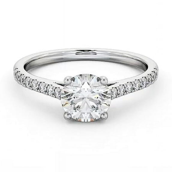 Meryn Jewel Brilliant Round Cut 1.8 Ct Diamond Jewelry - 14K White Gold Plated Engagement Ring - Elegant Diamond Gift Rings for Her - Casual Everyday Wear Jewelry For Women's