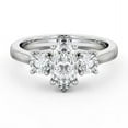 thumbnail image 1 of Meryn Jewel Marquise Cut 2 Ct Diamond Wedding Ring - 14K White Gold Plated Engagement Band - 3 Stone Silver Ring for Her - Forever Graduation Diamond Jewelry, 1 of 3