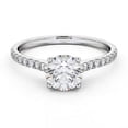 thumbnail image 1 of Meryn Jewel Round Cut Excellent 1.8 Ct Diamond Ring for Women - 14K White Gold Plated Solitaire Ring with Accents - Silver Engagement Jewelry - Gift for Her, 1 of 3