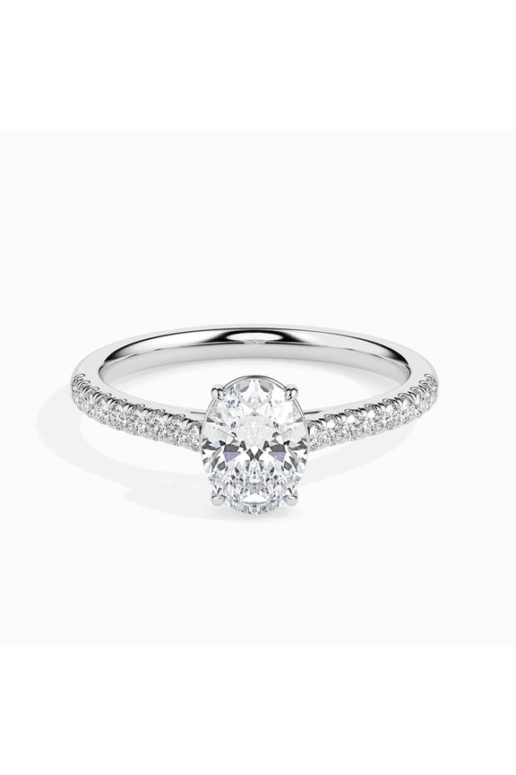 ry 1.47 Ct Oval Cut Moissanite Ring - 14K White Gold Plated - Perfect for Women's Engagement, Anniversary, or Birthday Gift - Stunning Prong Set Design for Timeless Elegance