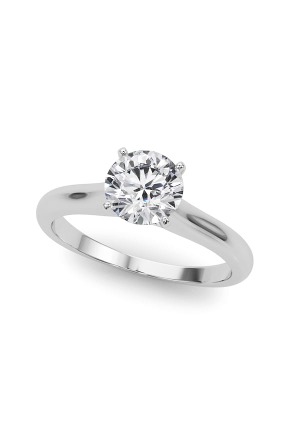 ry 1.47 Ct Round Cut Moissanite Ring - 14K White Gold Plated Engagement Ring for Women's - Stunning Wedding Proposal Ring - A Perfect Way to Express Your Love and Commitment