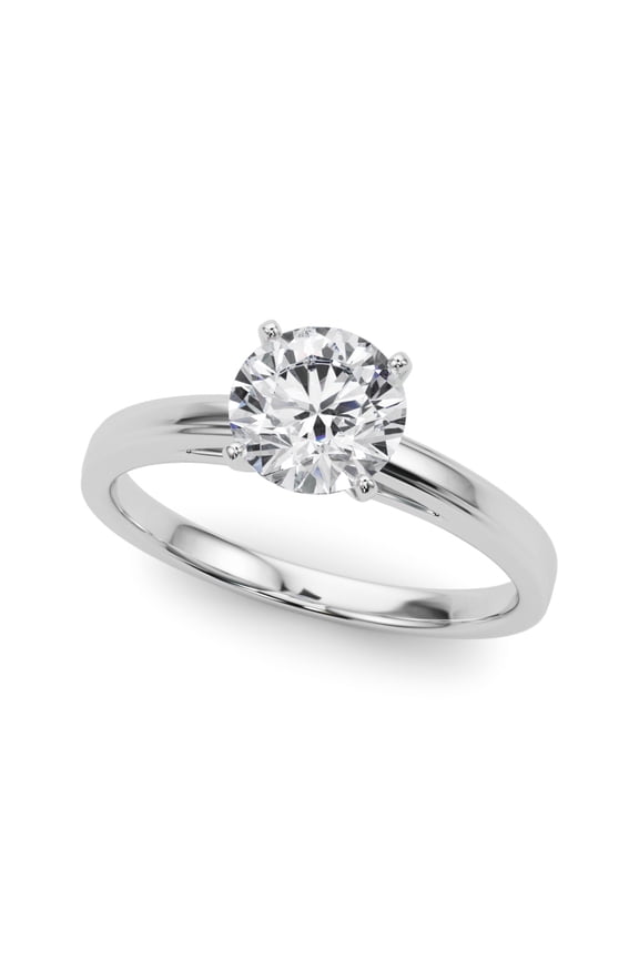 ry 1.5 Ct Round Cut Moissanite Ring - 14K White Gold Plated - Women's Engagement Jewelry - Beautiful Anniversary Gift - Wedding Ring for Her - Gift Guide Anniversary Gifts for Him