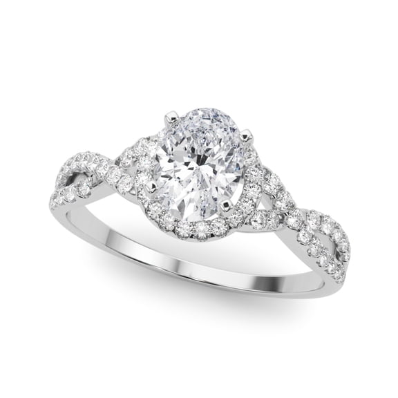 Meryn Jewelry 1.57 Ct Oval Cut Moissanite Ring - 14K White Gold Plated Ring - Oval Cut Moissanite Ring for Women - Stunning Oval Moissanite Engagement Ring for Her - Classic Moissanite Ring