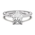 thumbnail image 1 of Meryn Jewelry 1.67 Ct Oval Cut Moissanite Engagement Ring - 14K White Gold Plated Ring - Anniversary Gifts Couple 40 Years - Her Wedding Anniversary Gifts - Last Minute Wedding Gifts, 1 of 7