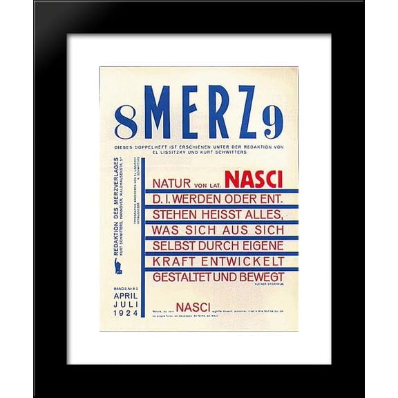 Merz' Magazine Layout 20x24 Framed Art Print by El Lissitzky