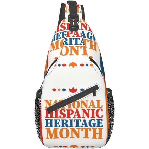Mes Nacional De La Herencia Hispana Hispanic Heritage Month Sling Bag Crossbody Hiking Travel Chest Bags Backpack Shoulder Daypack for Women Men