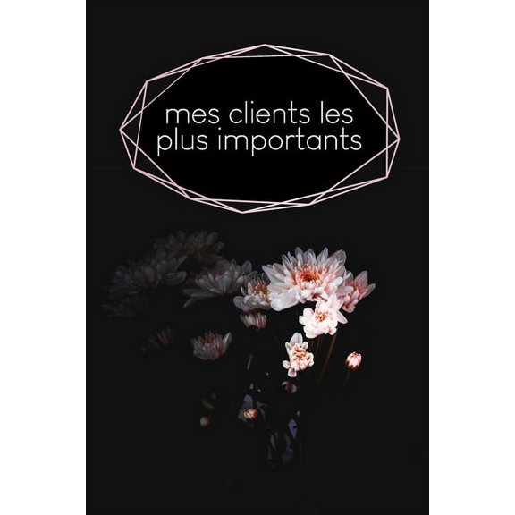 Mes clients les plus importants: Carnet  complter pour l'enregistrement des conversations avec les (nouveaux) clients - Motif: Fleur noire (Paperback)