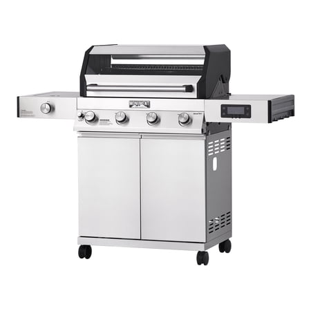 Monument D405 Stainless Steel 4 -Burner Liquid Propane Gas Grill 1 -Side Burner