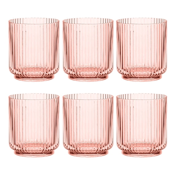 Mesa Acrylic Drinking Glass - Pink - 15 oz - Set of 6