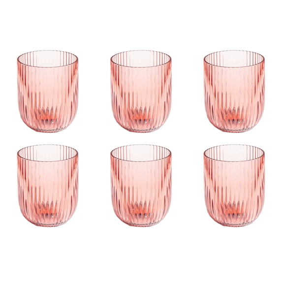 Mesa Acrylic Stemless Wine Glass - Pink - 16.2 oz - Set of 6