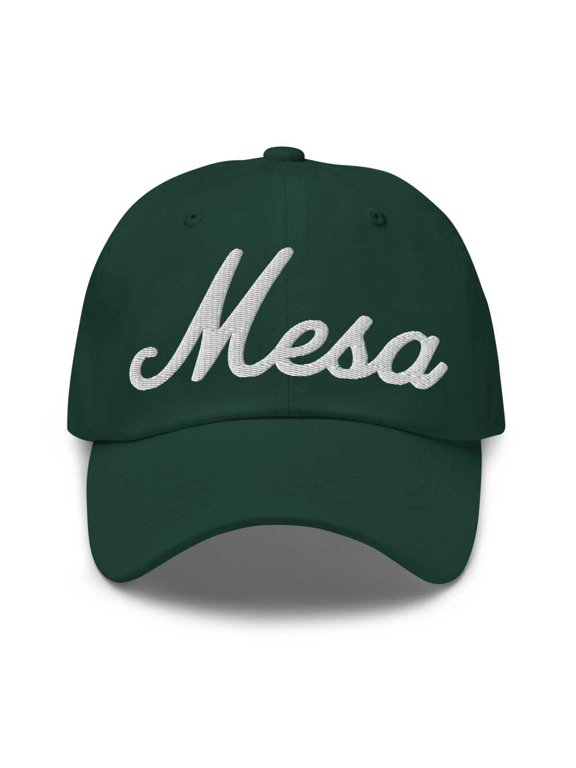 Mesa Baseball Cap Mesa Dad Hat Bold Script Ohio OH Hat Embroidered Souvenir Gift Spruce