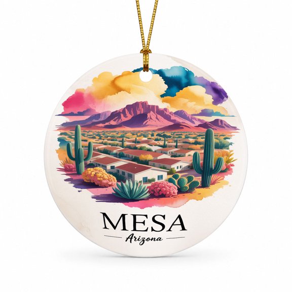 Mesa Christmas Keepsake, Arizona Travel Ornament, Holiday Souvenir