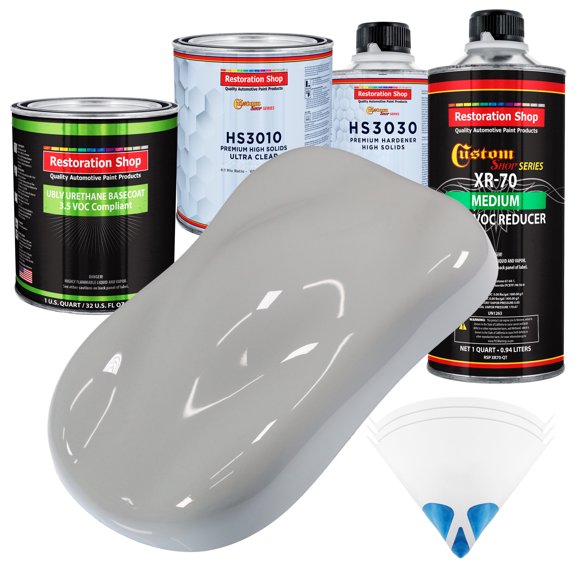 Mesa Gray Premium Quart Kit Low VOC URETHANE BASECOAT Car Auto Body Paint Kit