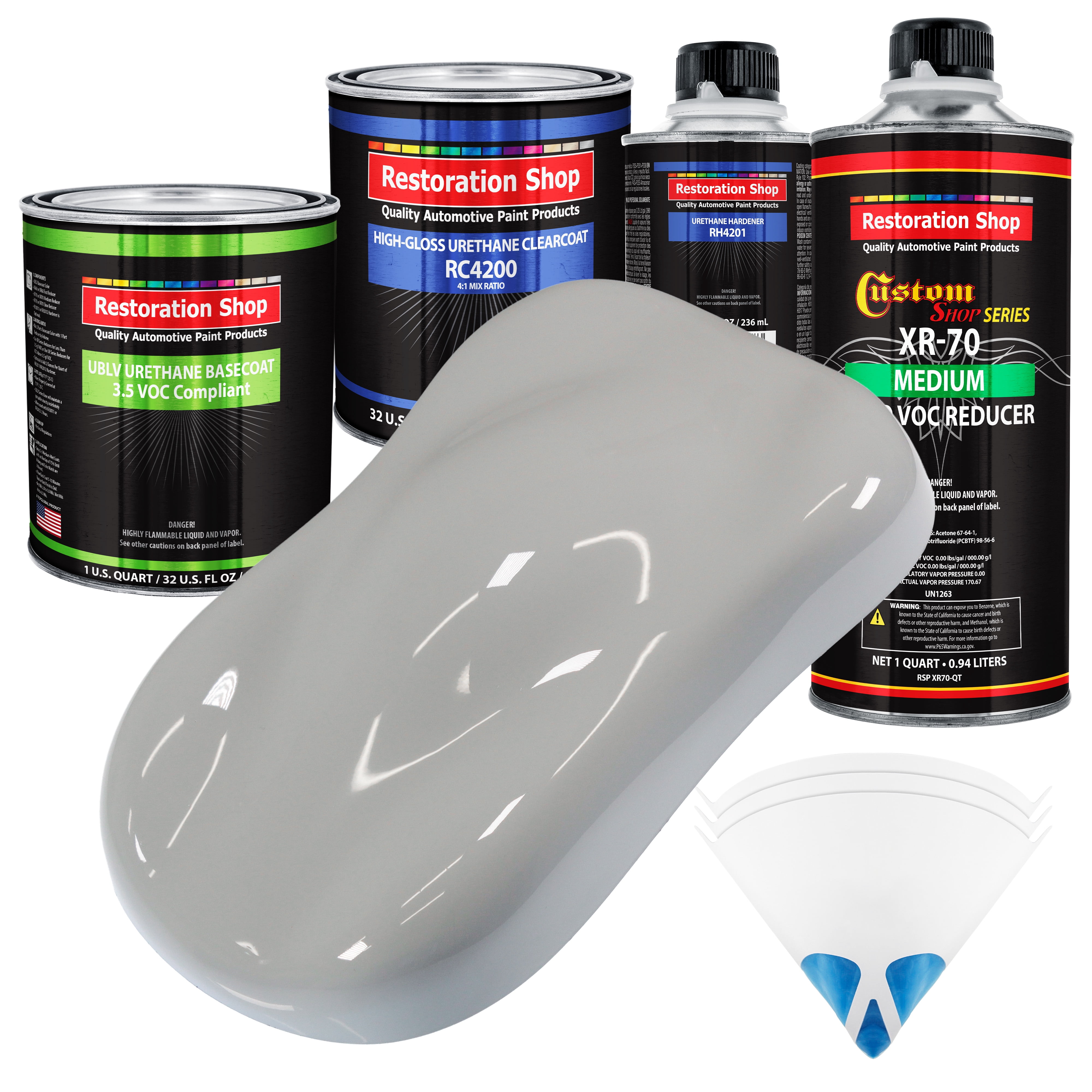 Mesa Gray Quart Kit Low VOC URETHANE BASECOAT Car Auto Body Paint Kit