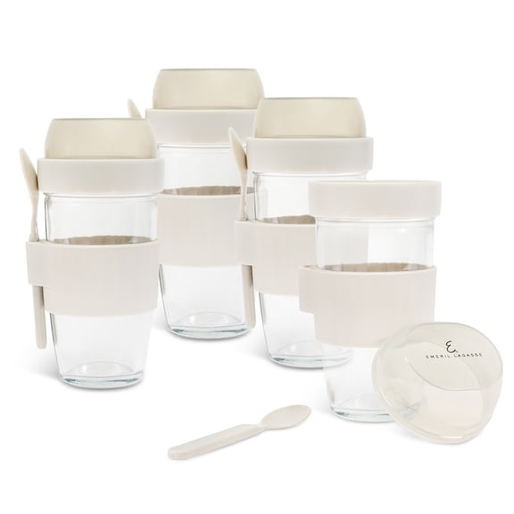 Emeril Lagasse 16oz Glass Yogurt Cups, 4pc Set