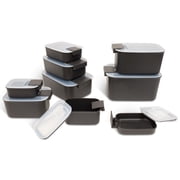 Emeril Lagasse Short and Tall Plastic Rectangular Food Storage Set, 9pc Set