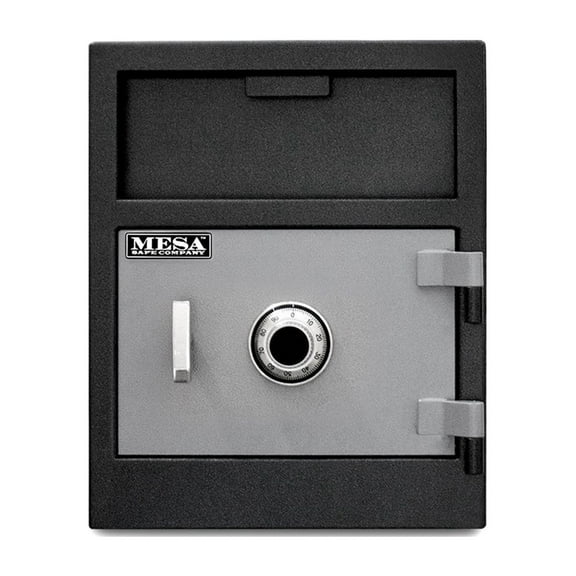 Mesa Safe MESA MFL2118C 1.9 cu ft Depository Safe, All Steel with Combination Lock, Two tone Black & Grey