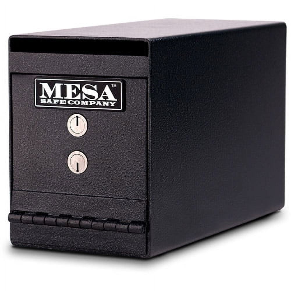 Mesa Safe Black Steel Keyed Depository Safe, 8" Height