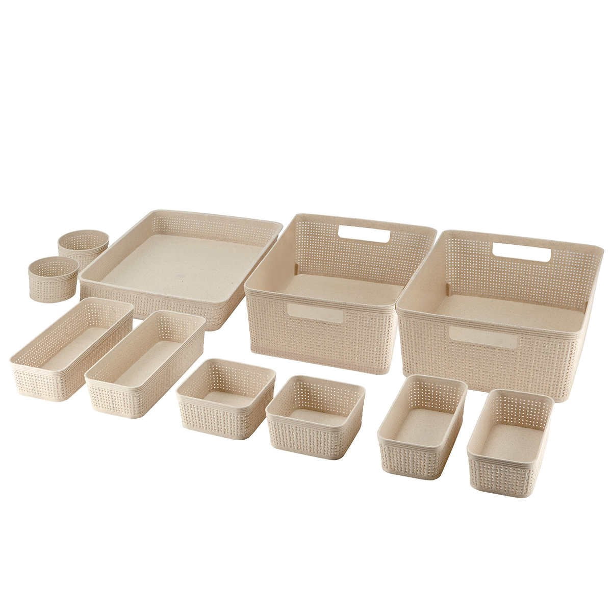 Mesa 11-Piece Storage Basket Set, Small Shelf Organizer Bins and ...