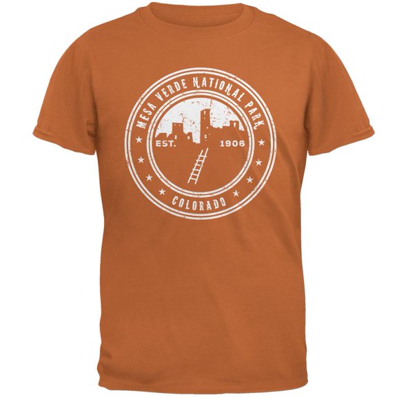 Mesa Verde National Park Mens T Shirt Texas Orange 3X-LG